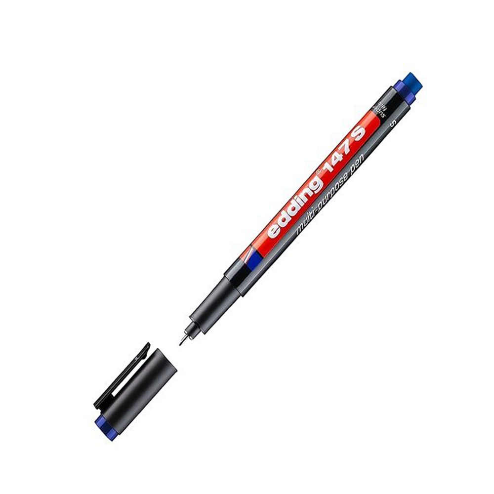 EDDİNG 147 SİLGİLİ ASETAT KALEMİ MAVİ